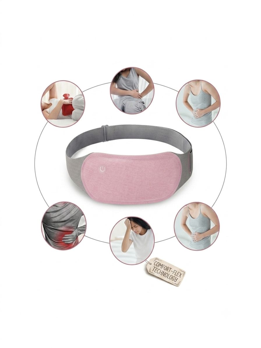 Cinturon calefactado para dolores menstruales y cólicos