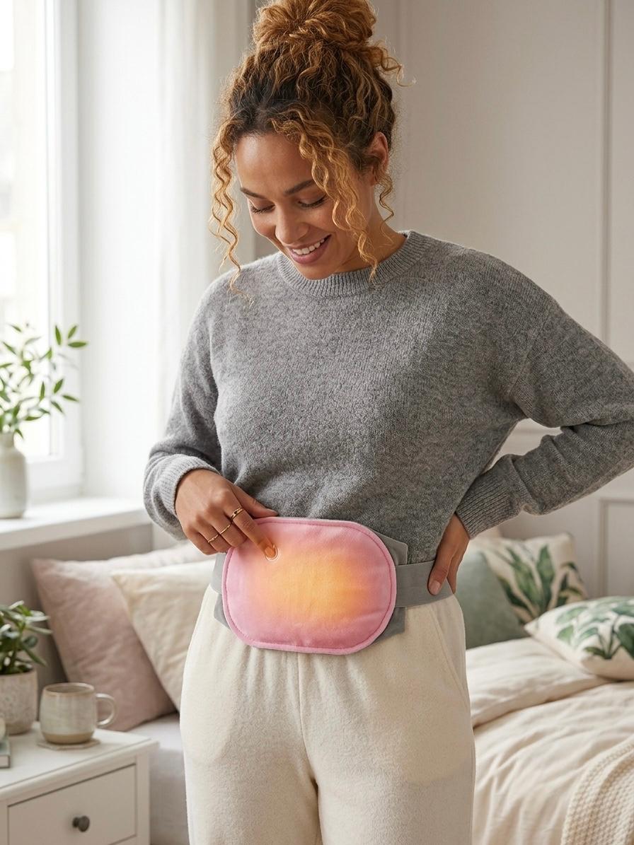 Cinturon calefactado para dolores menstruales y cólicos